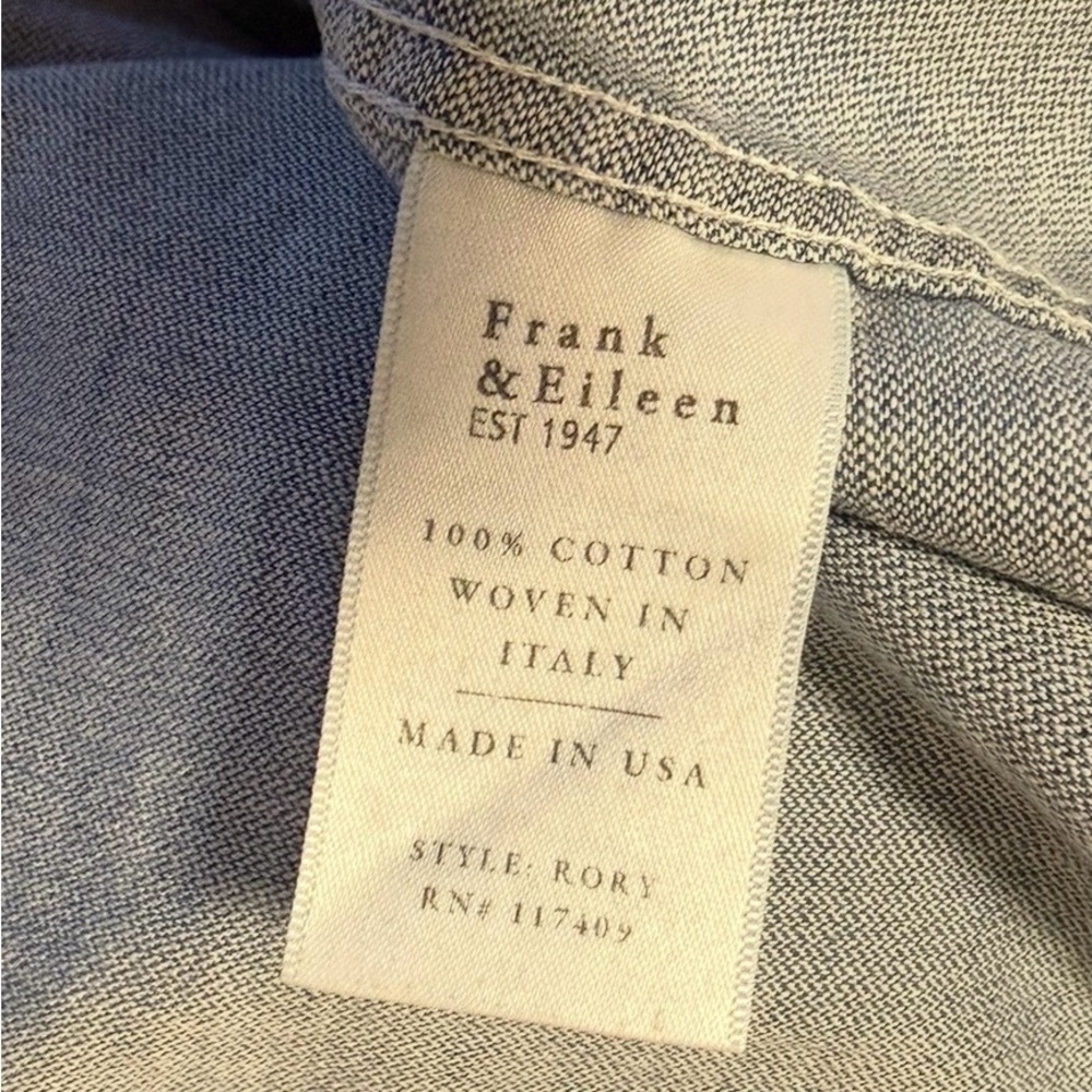 frank & eileen rory maxi shirt dress famous denim vintage stonewashed indigo L - Picture 9 of 10